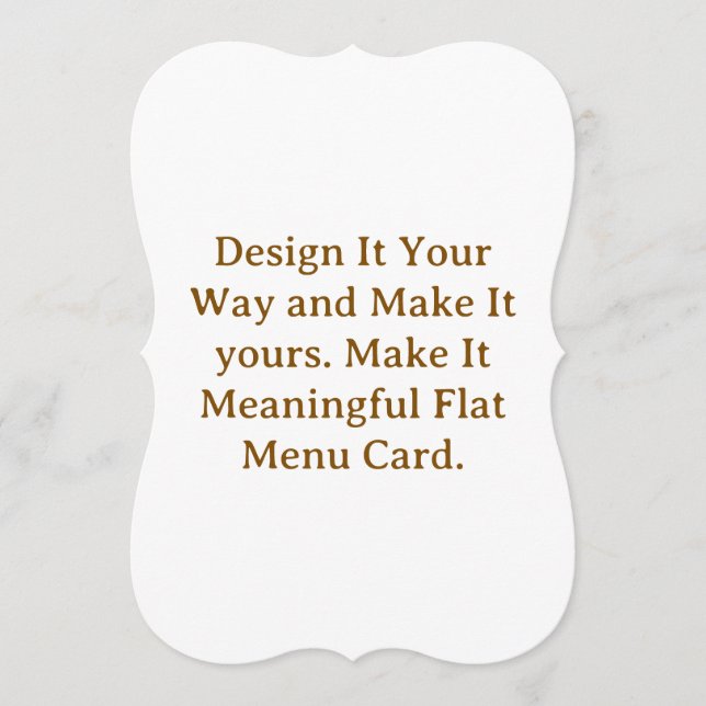 Create Your Personalize 5" x 7" Menus Cards (Front)