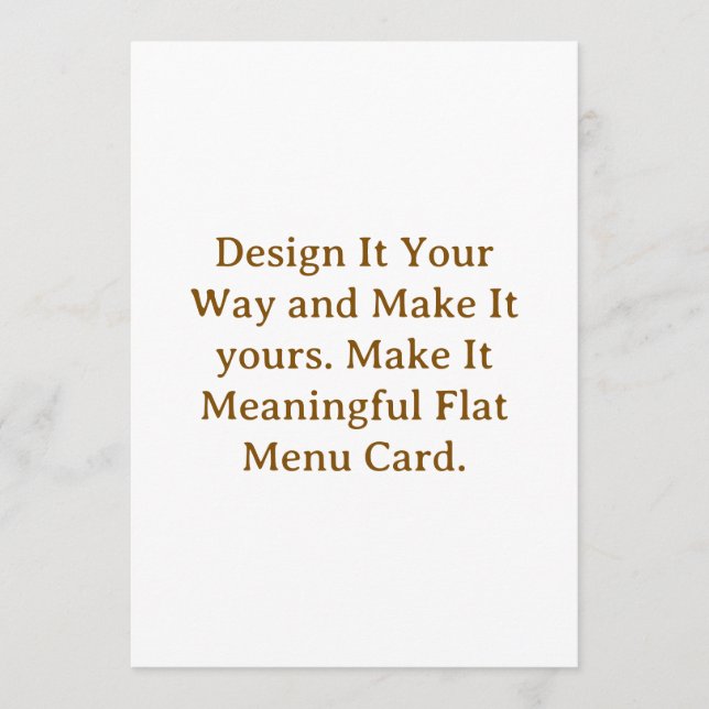 Create Your Personalize 5" x 7" Menus Cards (Front)