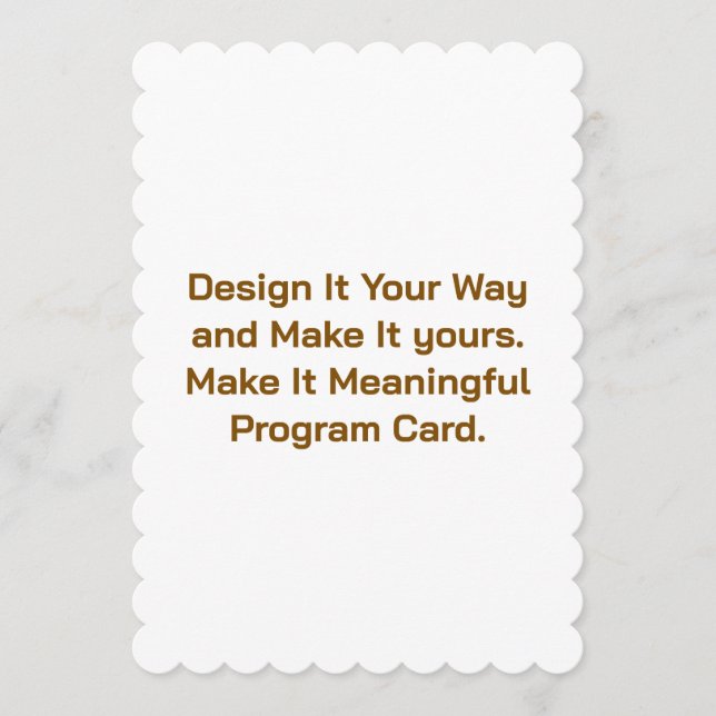 Create Your Personalize 5" x 7" Round Program Card (Front)