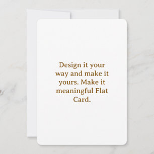 Create Your Personalize 5" x 7" Rounded Flat Card
