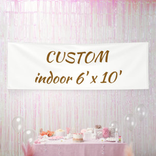 create your personalize 6' x 10' indoor banner