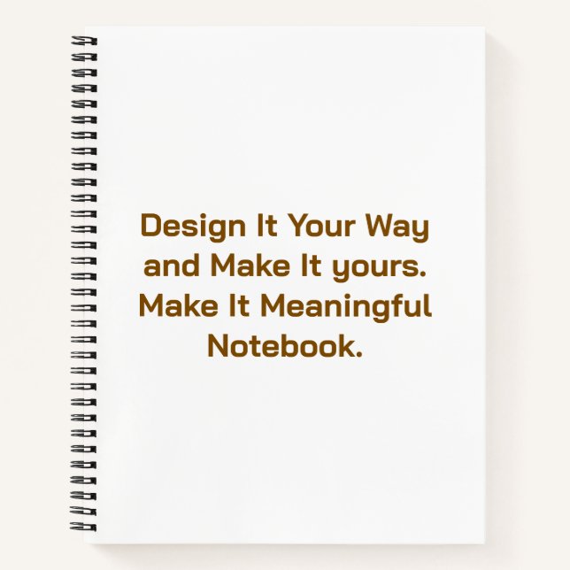 Create Your Personalize 8.5" x 11" Notebook (Front)