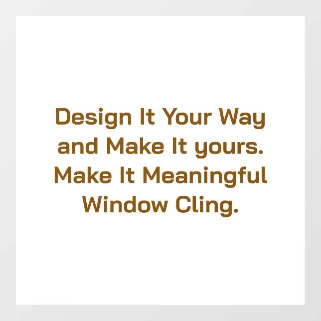 Create Your Personalize 8" x 8" Window Cling (Sheet)