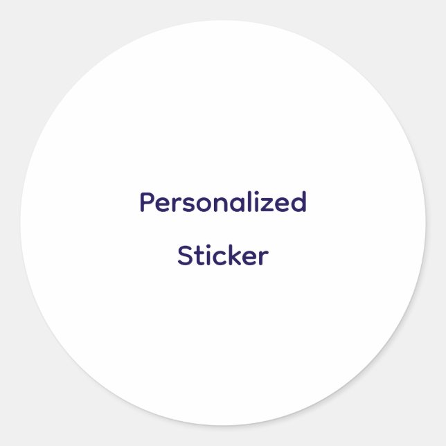 Create Your Personalize  Classic Round Sticker (Front)