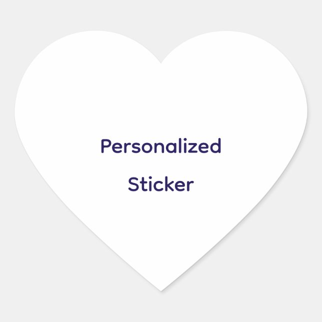 Create Your Personalize  Heart Sticker (Front)