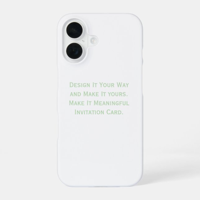 Create Your Personalize  iPhone 16 Case (Back)