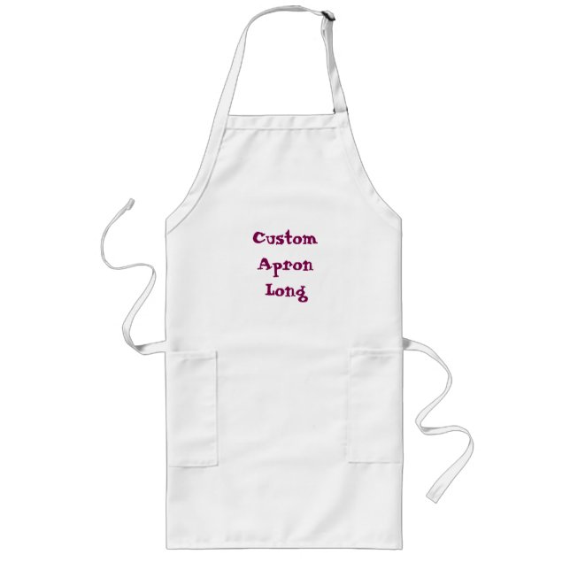 create your personalize Long simple kitchen Apron (Front)