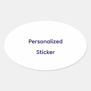 Create Your Personalize Oval Sticker