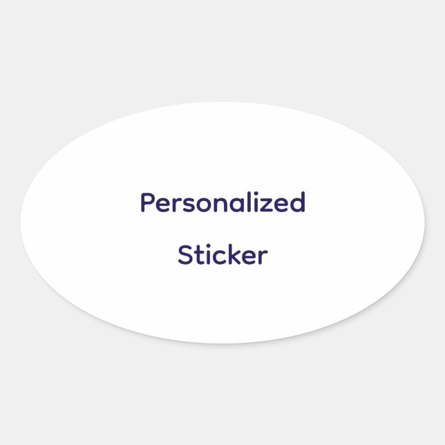 Create Your Personalize  Oval Sticker (Front)