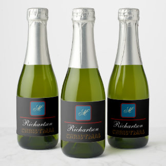 create your personalize simple christmas sparkling wine label