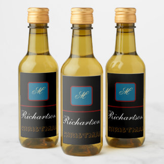 create your personalize simple christmas wine label