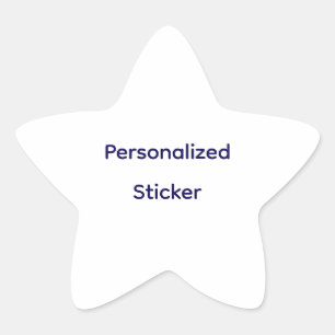 Create Your Personalize Star Sticker