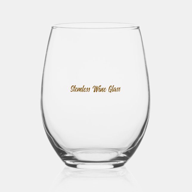Create Your Personalize Stemless Wine Glass (Front)