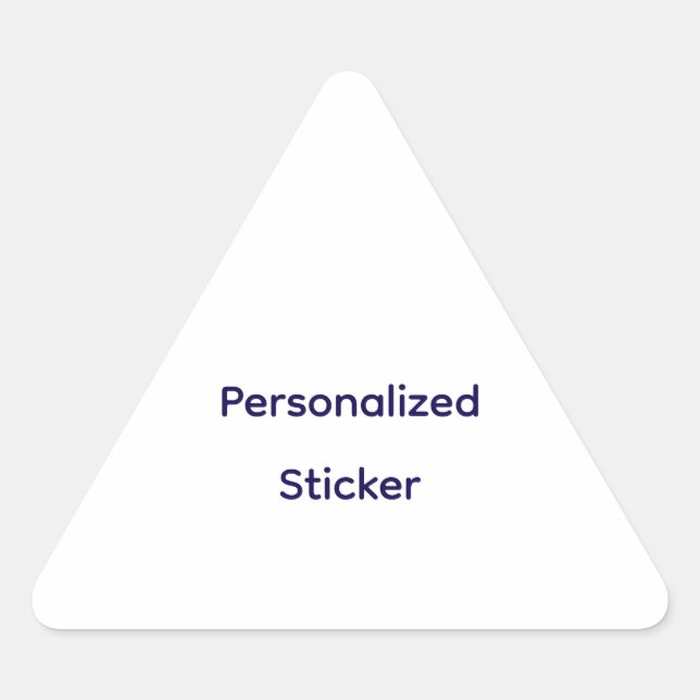 Create Your Personalize  Triangle Sticker (Front)
