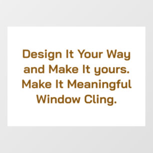 Create Your Personalize Window Cling