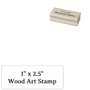 Create Your Personalized 1" x 2.5" Rubber Stamp