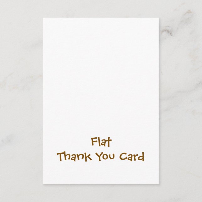 Create Your Personalized 3.5" x 5" Squared Flat Thank You Card (Front)