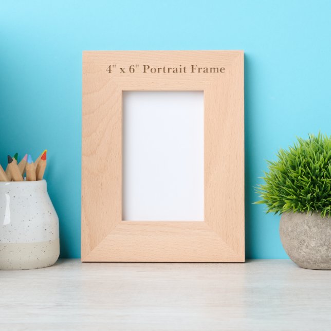 Create Your Personalized 4" x 6" Portrait Frame (Front)