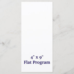 Create Your Personalized 4" x 9" Flat Program