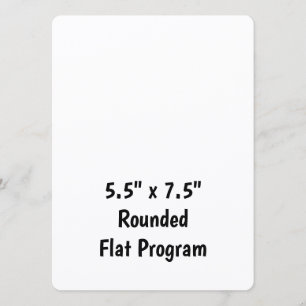 Create Your Personalized 5.5" x 7.5" Rounded Flat Program