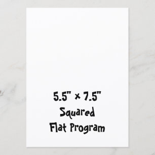 Create Your Personalized 5.5" x 7.5" Squared Flat Program