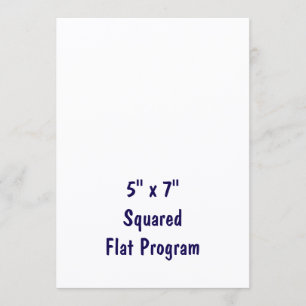 Create Your Personalized 5" x 7" Squared Flat Program