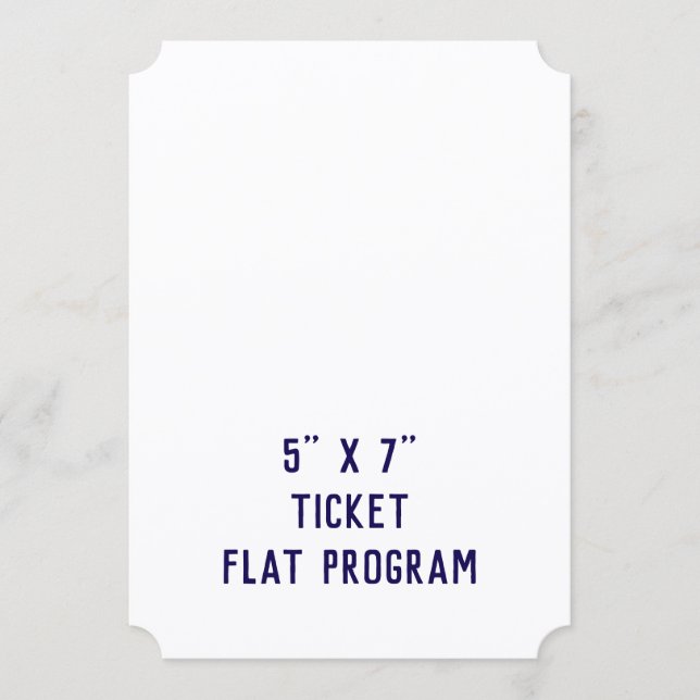 Create Your Personalized 5" x 7" Ticket Flat Program (Front)