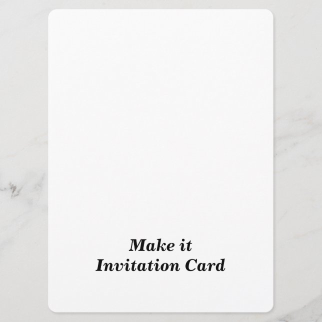 Create Your Personalized 6.5" x 8.75" Rounded  Invitation (Front)