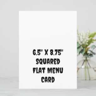 Create Your Personalized 6.5" x 8.75" Squared Flat Menu