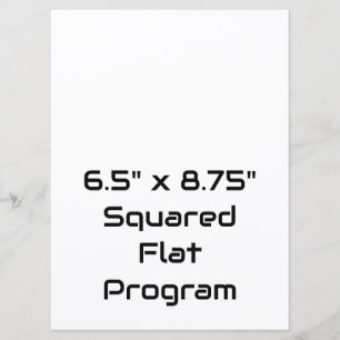Create Your Personalized 6.5" x 8.75" Squared Flat Program