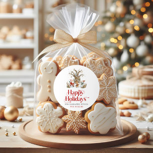 Create Your Personalized Christmas Party Supplies Classic Round Sticker