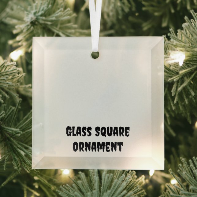 Create Your Personalized Glass Square Ornament (Insitu)
