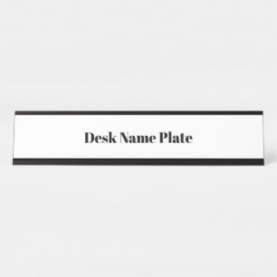 Create Your Personalized Long Black Desk Name Plate