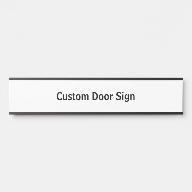 Create Your Personalized Long Black Door Sign (Front)