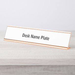 Create Your Personalized Long Rose Gold Desk Name Plate