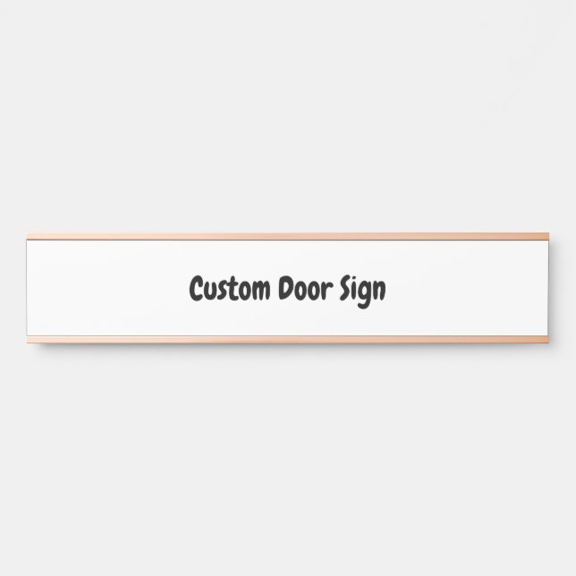 Create Your Personalized Long Rose Gold Door Sign (Front)