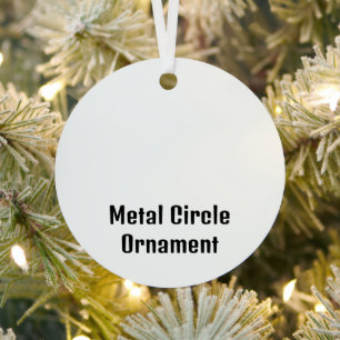 Create Your Personalized Metal Circle Ornament