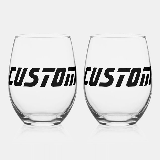 Create Your Personalized Set of 2 Stemless Wine Glass (Front)