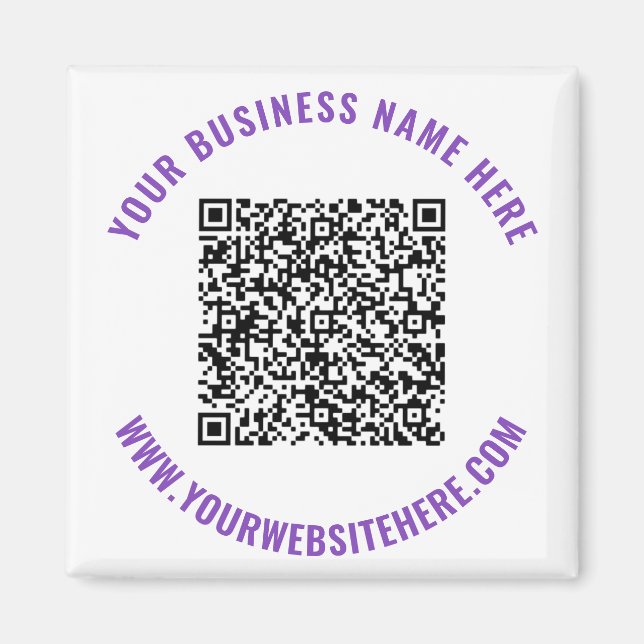 Create Your QR Code Business Magnets Template (Front)