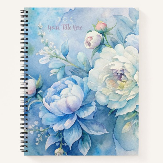 Create Your Shabby Chic Cabbage Roses Floral Notebook (Front)