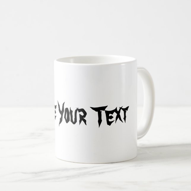 Create Your Text Personalized Ceramic Coffee Tea Mug (Front Right)