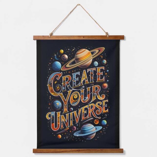 Create Your Universe Color Burst Hanging Tapestry (Front)