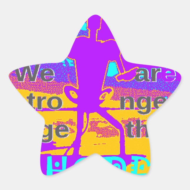  Create Your USA  Hope We Are Stronger Together Star Sticker (Front)