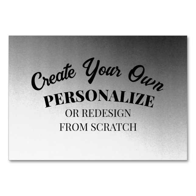 Create Your Very Own Custom Table Number (Front)