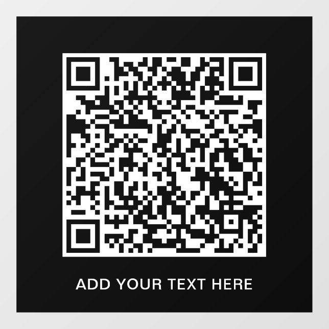 Create Your Website QR Code Business Black Window Cling (Sheet)