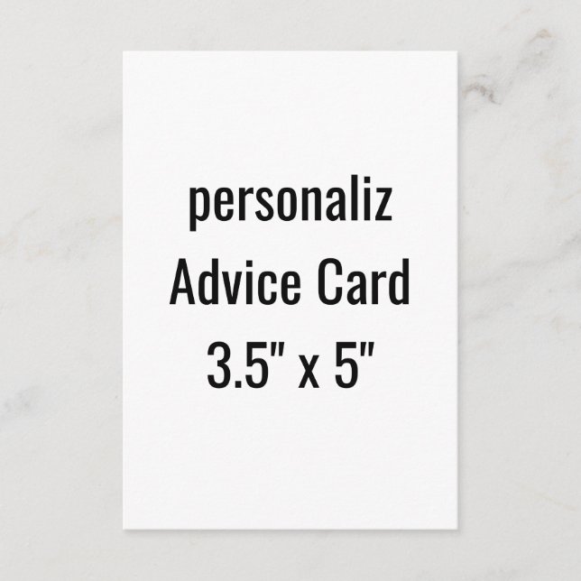 create your won personalise 3.5" x 5" Squared Advice Card (Front)
