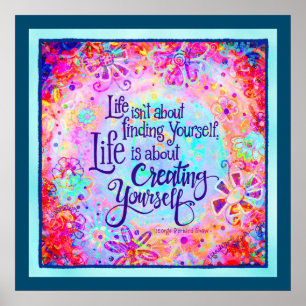 Create Yourself Inspiring Quote Inspirivity Poster