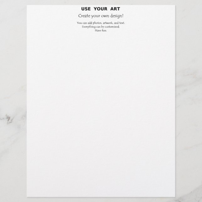 Create yourself letterhead add your art photos (Front)