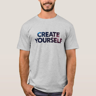 Create Yourself – Motivational Typography Design T-Shirt