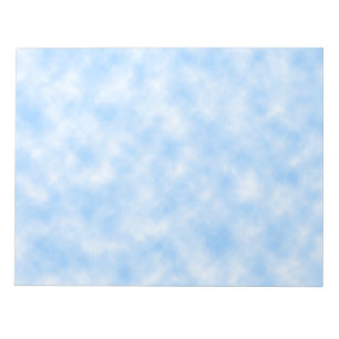Created Blue and White Clouds Design Notepad